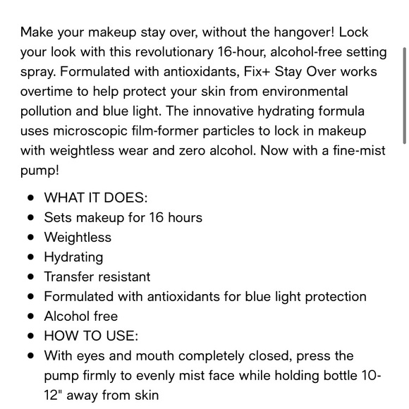 Mac Cosmetics Fix + Plus Stay Over Setting Spray Mist BNIB - Picture 12 of 14